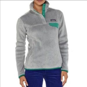 Women’s Patagonia Re-Tool snap fleece grey and green